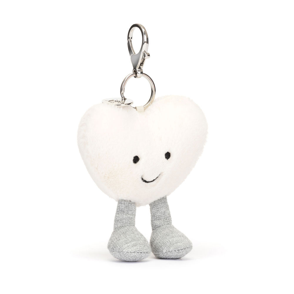 AMUSEABLE CREAM HEART BAG CHARM